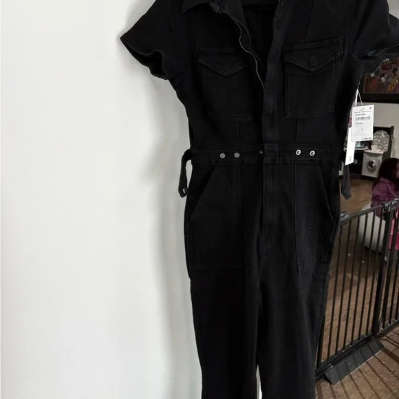 Good American Black Short Sleeve Jumpsuit Size Medium NWT - Picture 5 of 10